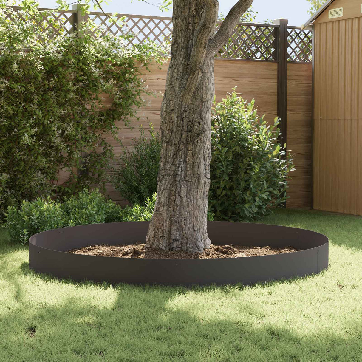 Lawn Edging 10 pcs 103 x 30 cm Steel Black