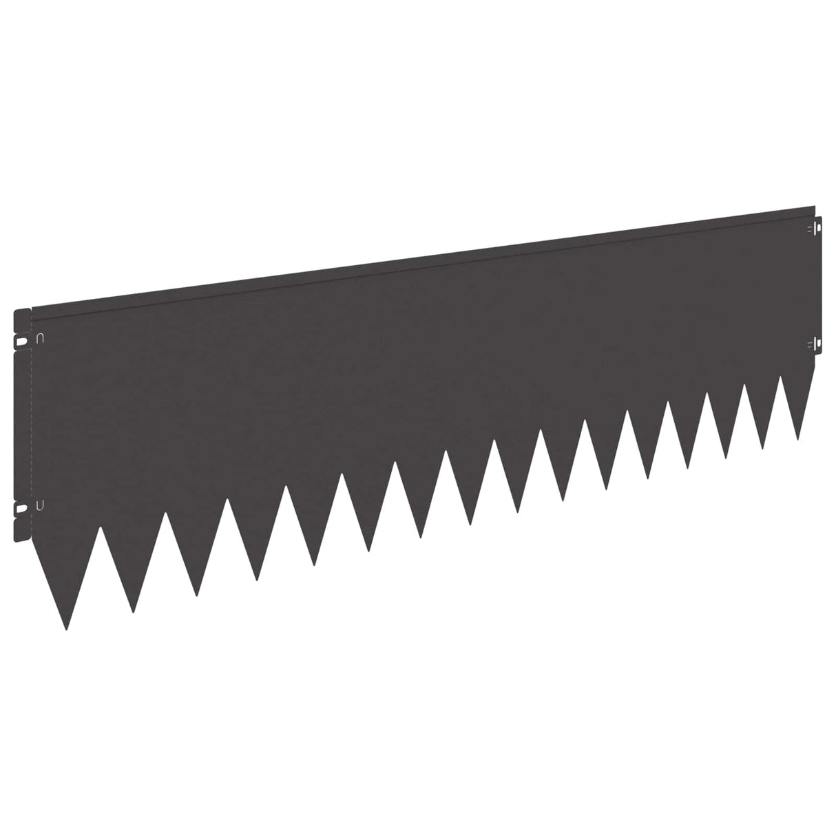 Lawn Edging 10 pcs 103 x 30 cm Steel Black