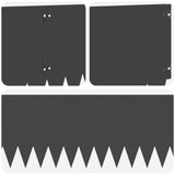Lawn Edging 20 pcs 103 x 30 cm Steel Black - Close-Up Angle