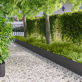 Lawn Edging 20 pcs 103 x 30 cm Steel Black
