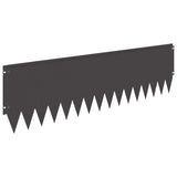 Lawn Edging 20 pcs 103 x 30 cm Steel Black - Rear View