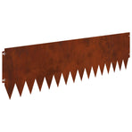 Lawn Edging 10 pcs 103 x 30 cm Steel Rusty