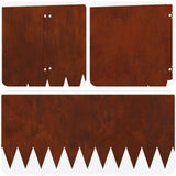 Lawn Edging 20 pcs 103 x 30 cm Steel Rusty - Low Angle