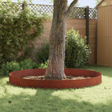 Lawn Edging 20 pcs 103 x 30 cm Steel Rusty - Top-Down View