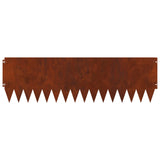 Lawn Edging 20 pcs 103 x 30 cm Steel Rusty - Rear View