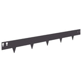 Lawn Edging 20 pcs 100 x 12 cm Steel Black
