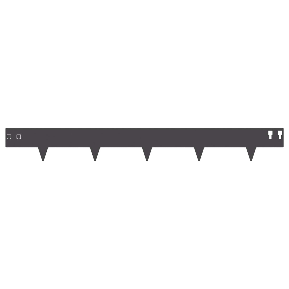 Lawn Edging 20 pcs 100 x 12 cm Steel Black