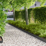 Lawn Edging 10 pcs 100 x 15 cm Steel Black