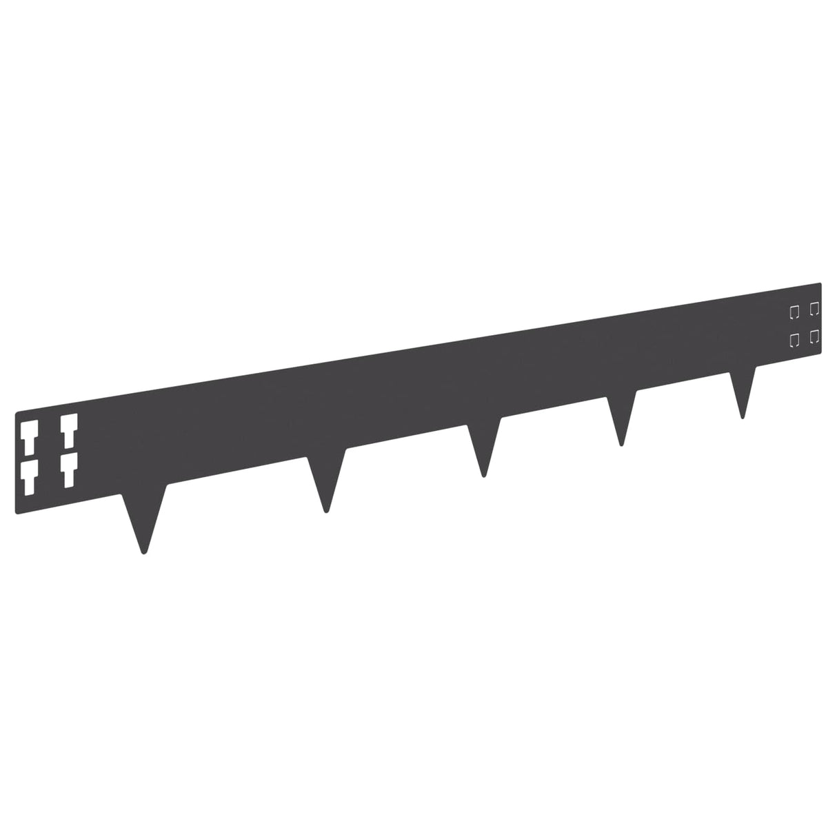 Lawn Edging 10 pcs 100 x 15 cm Steel Black
