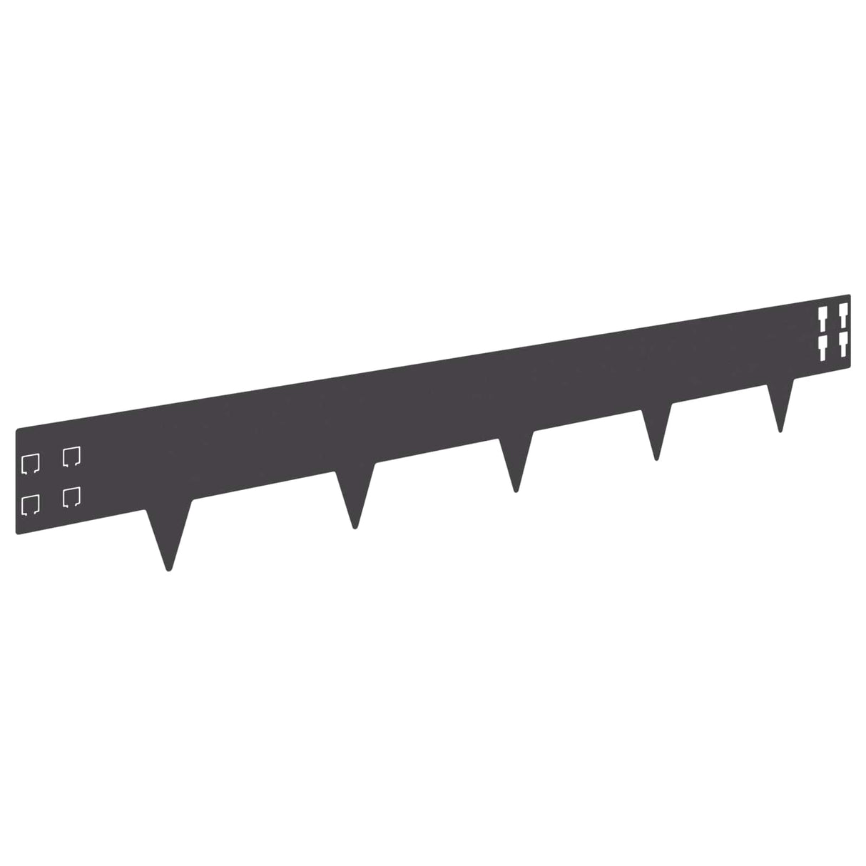 Lawn Edging 20 pcs 100 x 15 cm Steel Black