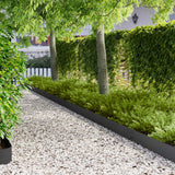 Lawn Edging 20 pcs 100 x 20 cm Steel Black
