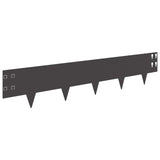 Lawn Edging 20 pcs 100 x 20 cm Steel Black