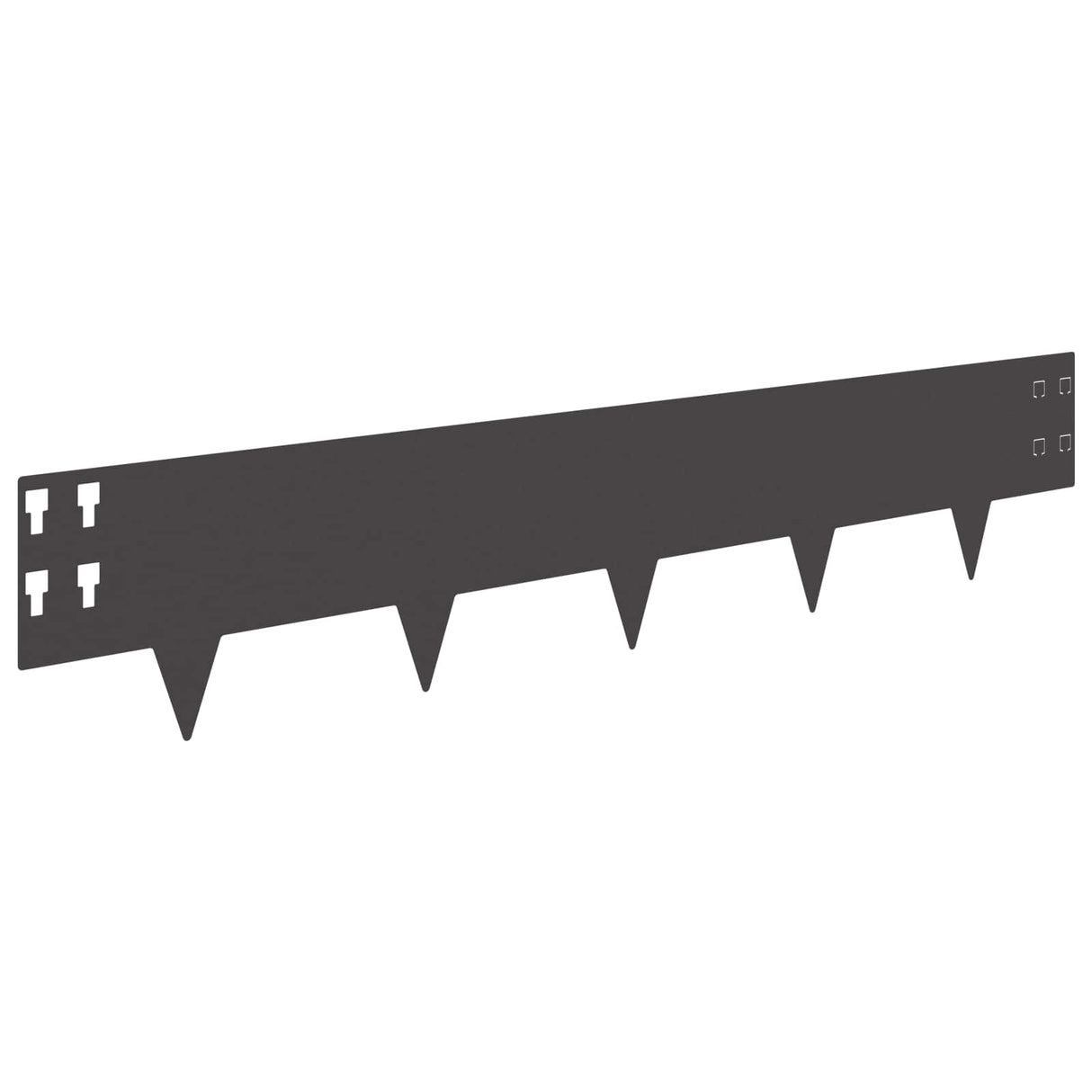 Lawn Edging 20 pcs 100 x 20 cm Steel Black
