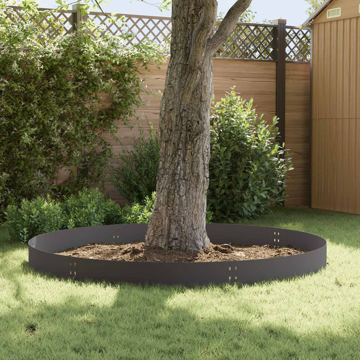 Lawn Edging 20 pcs 100 x 25 cm Steel Black