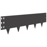Lawn Edging 20 pcs 100 x 30 cm Steel Black - Rear View