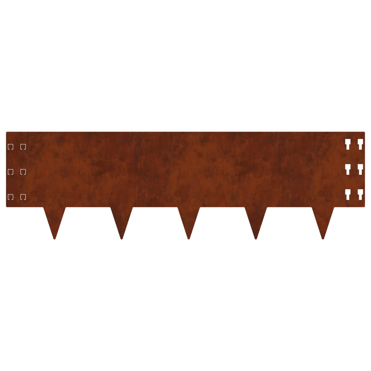 Lawn Edging 10 pcs 100 x 30 cm Steel Rusty