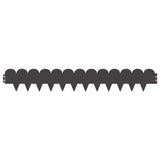 Lawn Edging 20 pcs 103 x 15 cm Steel Black