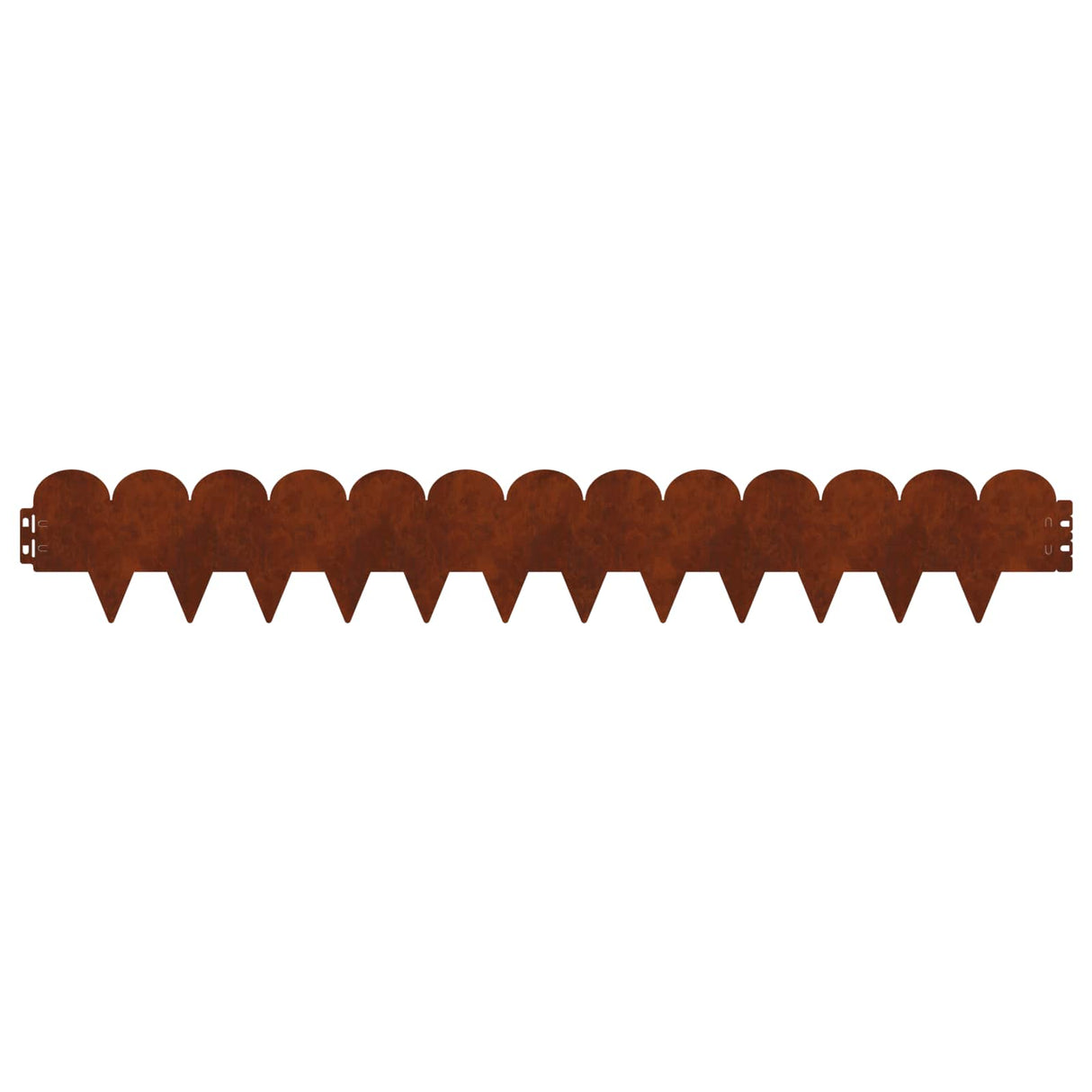 Lawn Edging 10 pcs 103 x 15 cm Steel Rusty