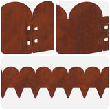 Lawn Edging 20 pcs 103 x 15 cm Steel Rusty