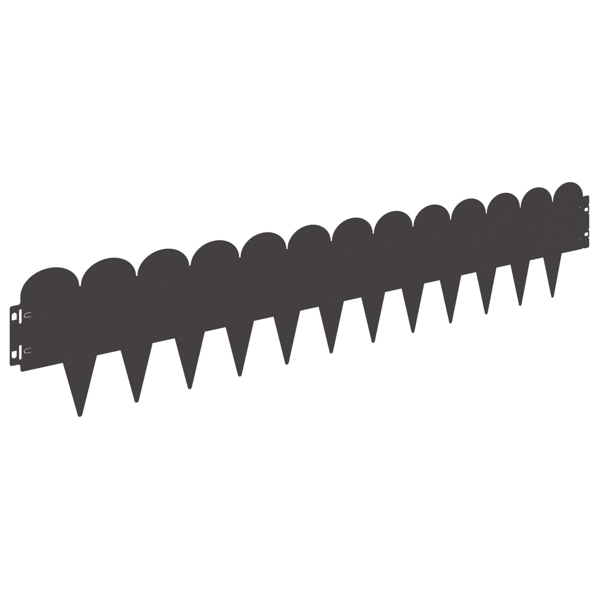 Lawn Edging 10 pcs 103 x 20 cm Steel Black