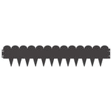 Lawn Edging 10 pcs 103 x 20 cm Steel Black - 45-Degree Angle