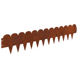 Lawn Edging 20 pcs 103 x 20 cm Steel Rusty