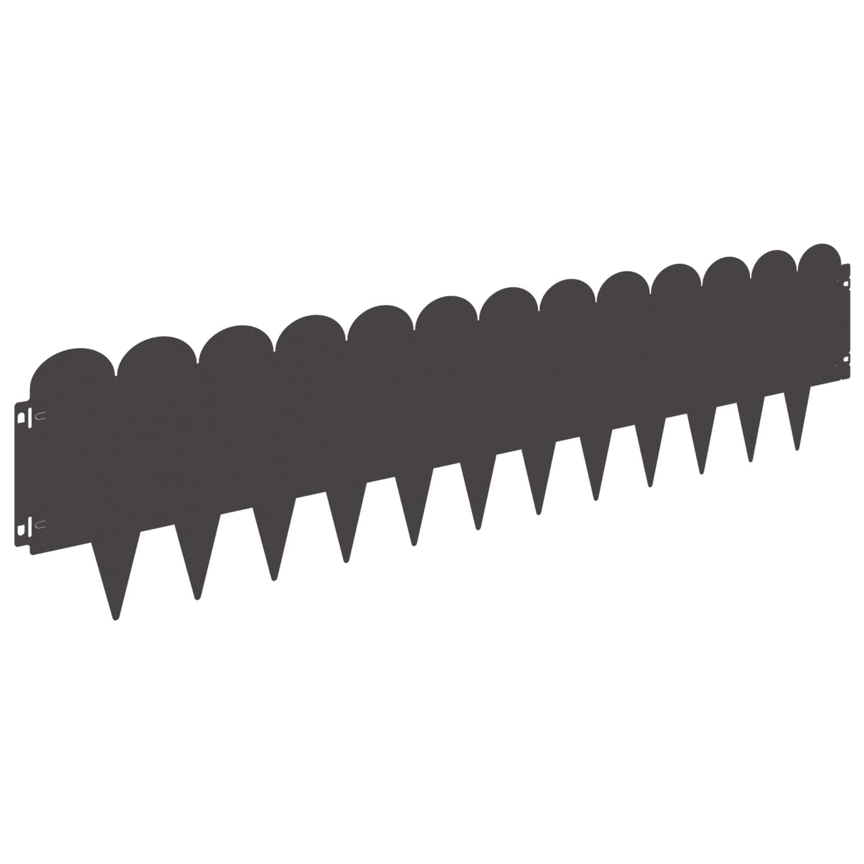 Lawn Edging 10 pcs 103 x 25 cm Steel Black