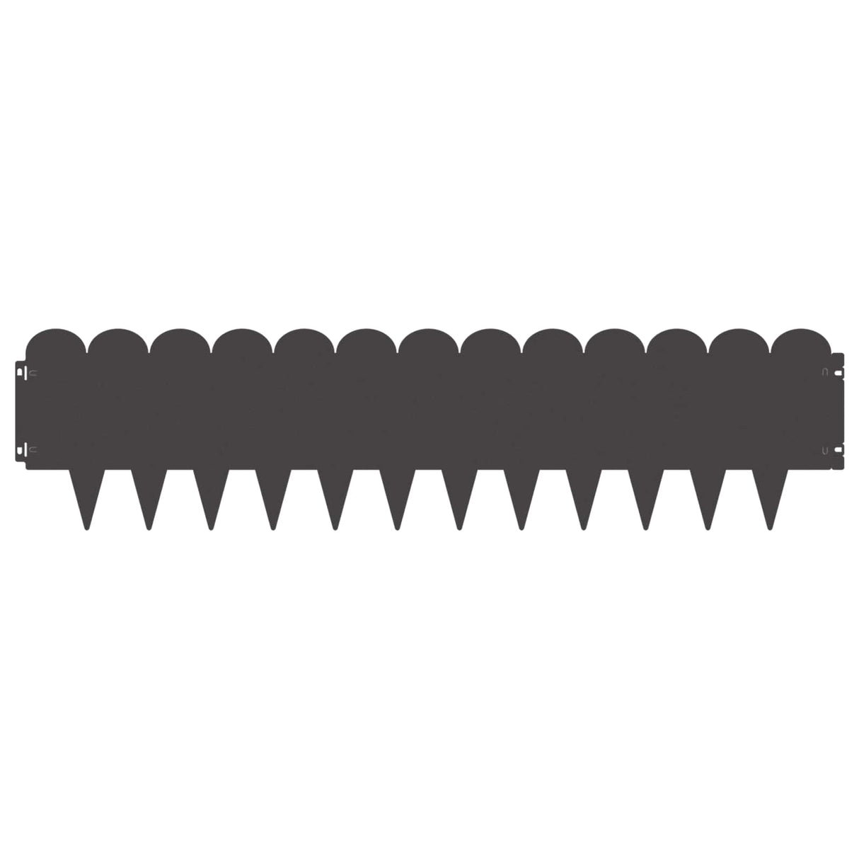 Lawn Edging 10 pcs 103 x 25 cm Steel Black