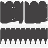 Lawn Edging 20 pcs 103 x 25 cm Steel Black