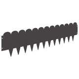 Lawn Edging 20 pcs 103 x 25 cm Steel Black - Rear View