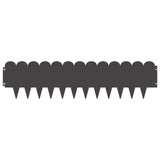 Lawn Edging 20 pcs 103 x 25 cm Steel Black