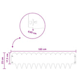 Lawn Edging 20 pcs 103 x 25 cm Steel Black - Extra Image