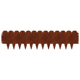Lawn Edging 20 pcs 103 x 25 cm Steel Rusty