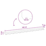 Lawn Edging 20 pcs 102 x 4 x 4 cm Steel Black - Extra Image