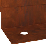 Lawn Edging 10 pcs 102 x 4 x 4 cm Steel Rusty - Extra Image