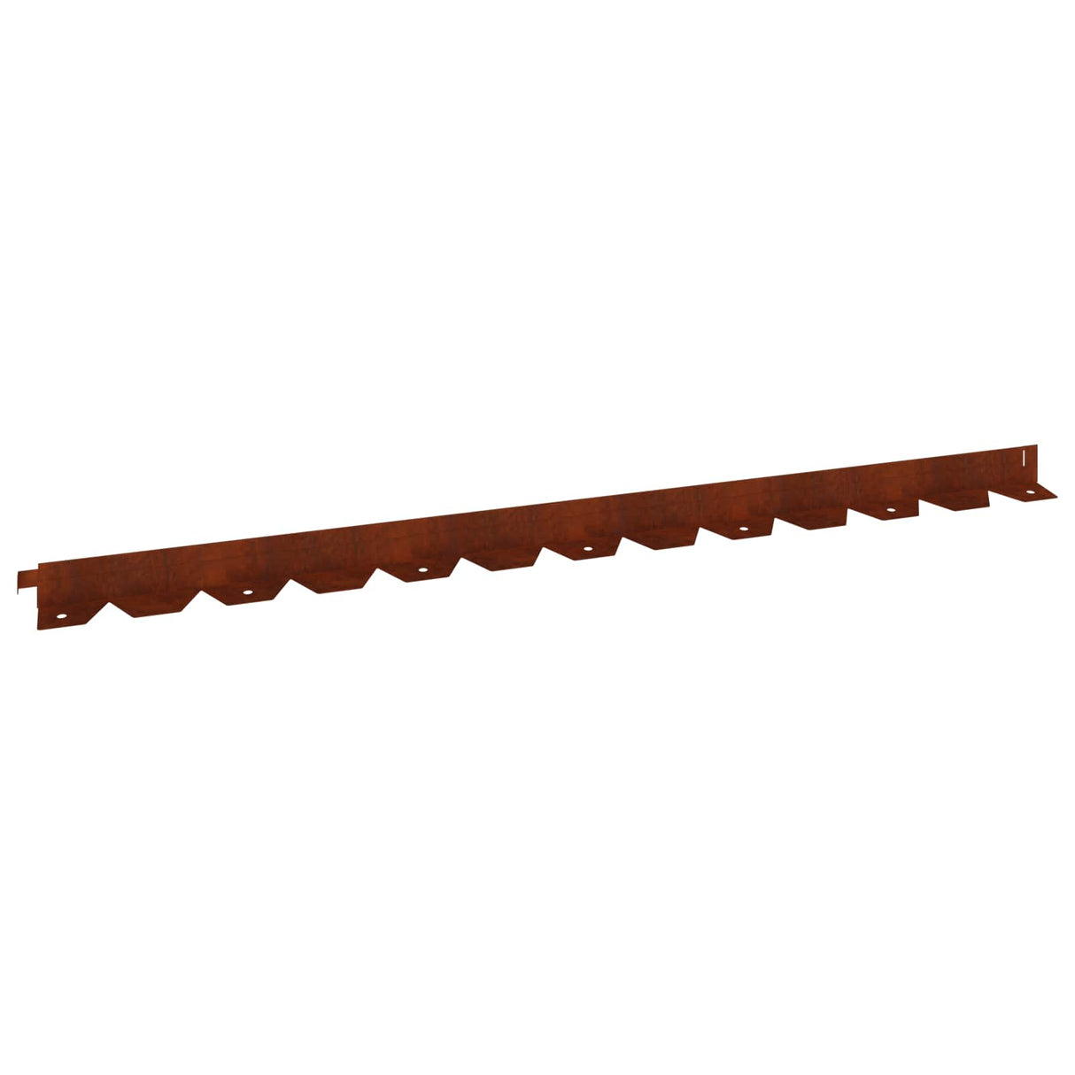 Lawn Edging 10 pcs 102 x 4 x 4 cm Steel Rusty