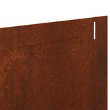 Lawn Edging 20 pcs 102 x 10 x 4 cm Steel Rusty - Low Angle