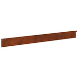 Lawn Edging 20 pcs 102 x 10 x 4 cm Steel Rusty