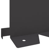Lawn Edging 10 pcs 102 x 15 x 4 cm Steel Black - Low Angle