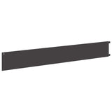 Lawn Edging 10 pcs 102 x 15 x 4 cm Steel Black - Rear View