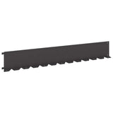 Lawn Edging 20 pcs 102 x 15 x 4 cm Steel Black