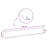 Lawn Edging 10 pcs 102 x 15 x 4 cm Steel Rusty - Extra Image