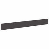 Lawn Edging 20 pcs 100 x 12 cm Steel Black - Front View