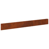 Lawn Edging 20 pcs 100 x 12 cm Steel Rusty