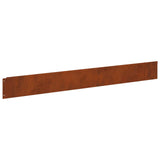 Lawn Edging 20 pcs 100 x 12 cm Steel Rusty