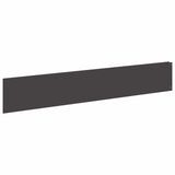 Lawn Edging 10 pcs 100 x 18 cm Steel Black - Front View