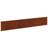 Lawn Edging 20 pcs 100 x 18 cm Steel Rusty