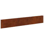Lawn Edging 20 pcs 100 x 18 cm Steel Rusty
