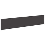 Lawn Edging 10 pcs 100 x 22 cm Steel Black - Front View