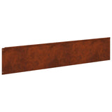 Lawn Edging 10 pcs 100 x 22 cm Steel Rusty